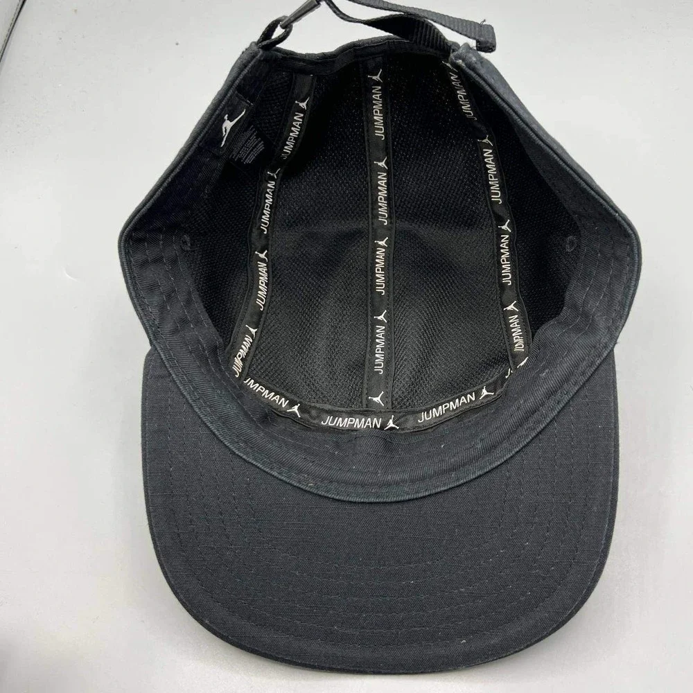 Air Jordan Flight 5 Panel Hat Men Black Jumpman‎ Strap Back Cap